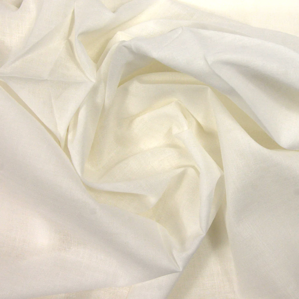 Voile de coton blanc cassé - Image 2