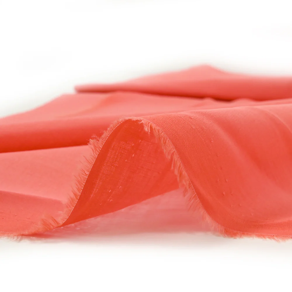 Voile de coton corail - Image 5