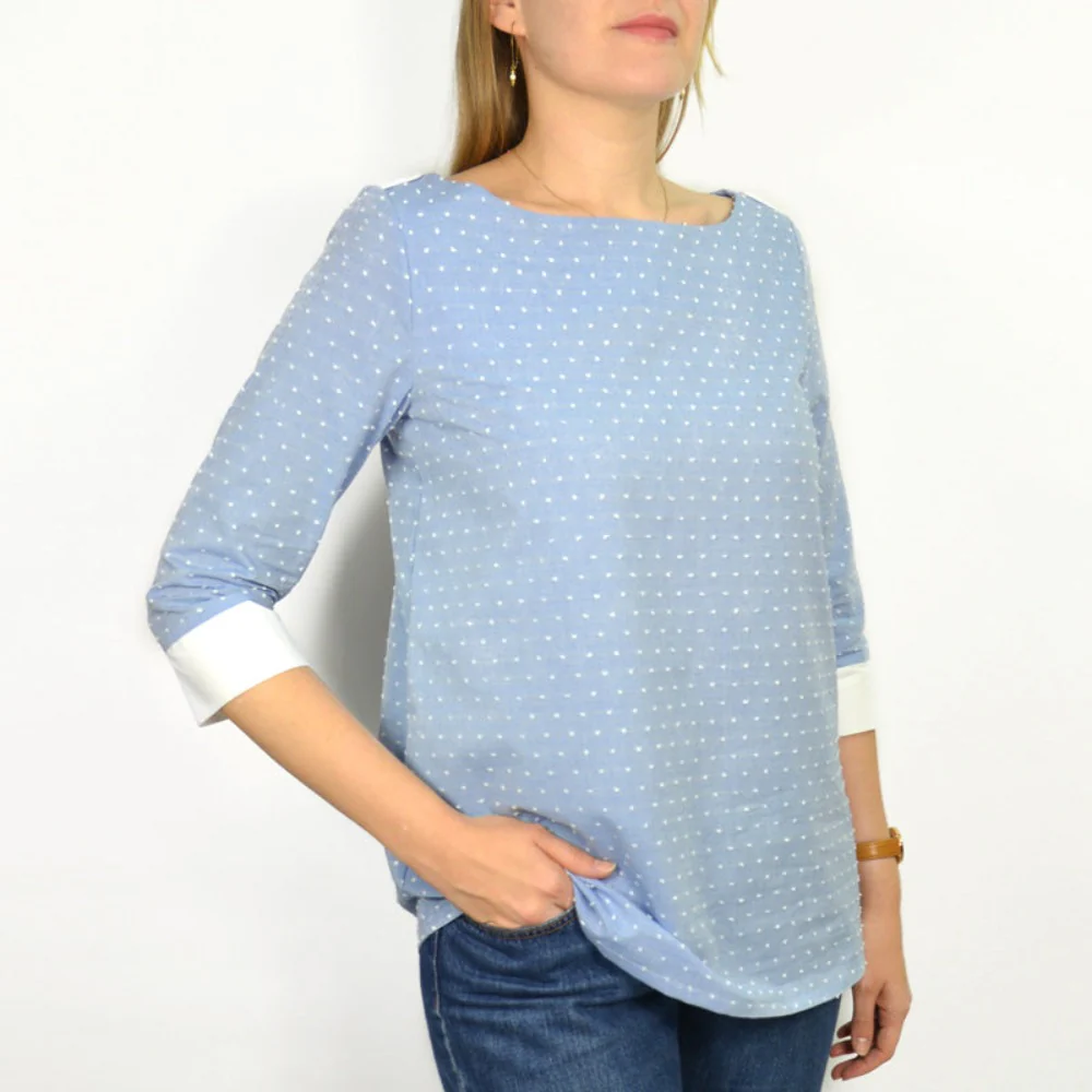 Voile de coton Plumetis rose poudre - Image 3