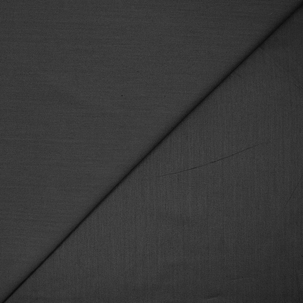 Voile de coton sergé gris anthracite