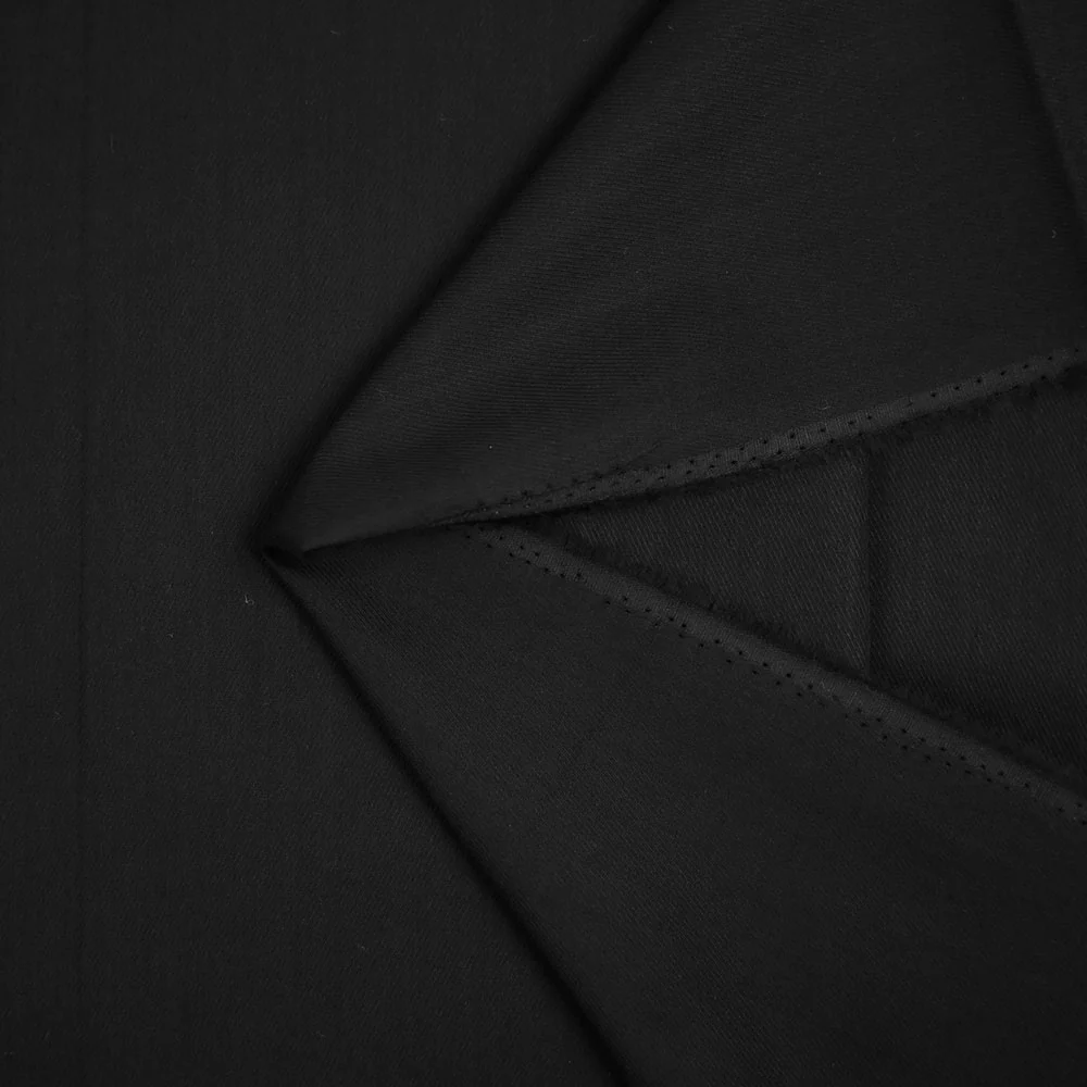 Voile de coton sergé noir - Image 3