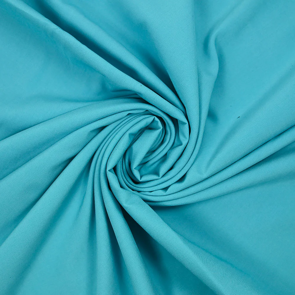 Voile de coton viscose Alma bleu turquoise - Image 2