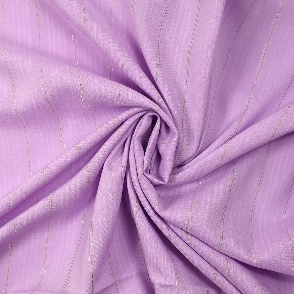 Voile de viscose rayé lurex Roxanne parme - Image 2