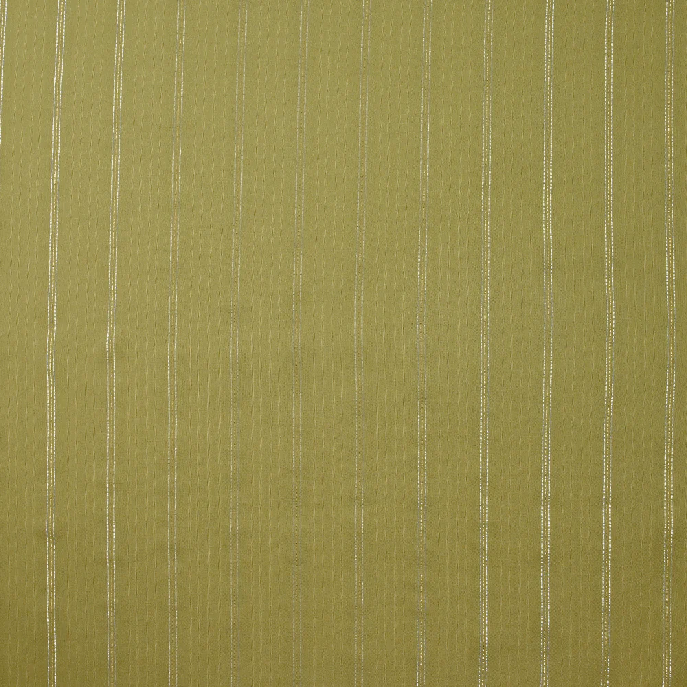 Voile de viscose rayé lurex Roxanne vert olive - Image 4